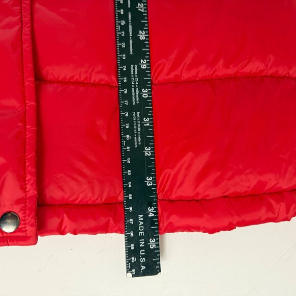 Swiss Tech Red Long Puffer Vest Womens Size 1X Hooded Sleeveless Outerwear - Picture 8 of 14